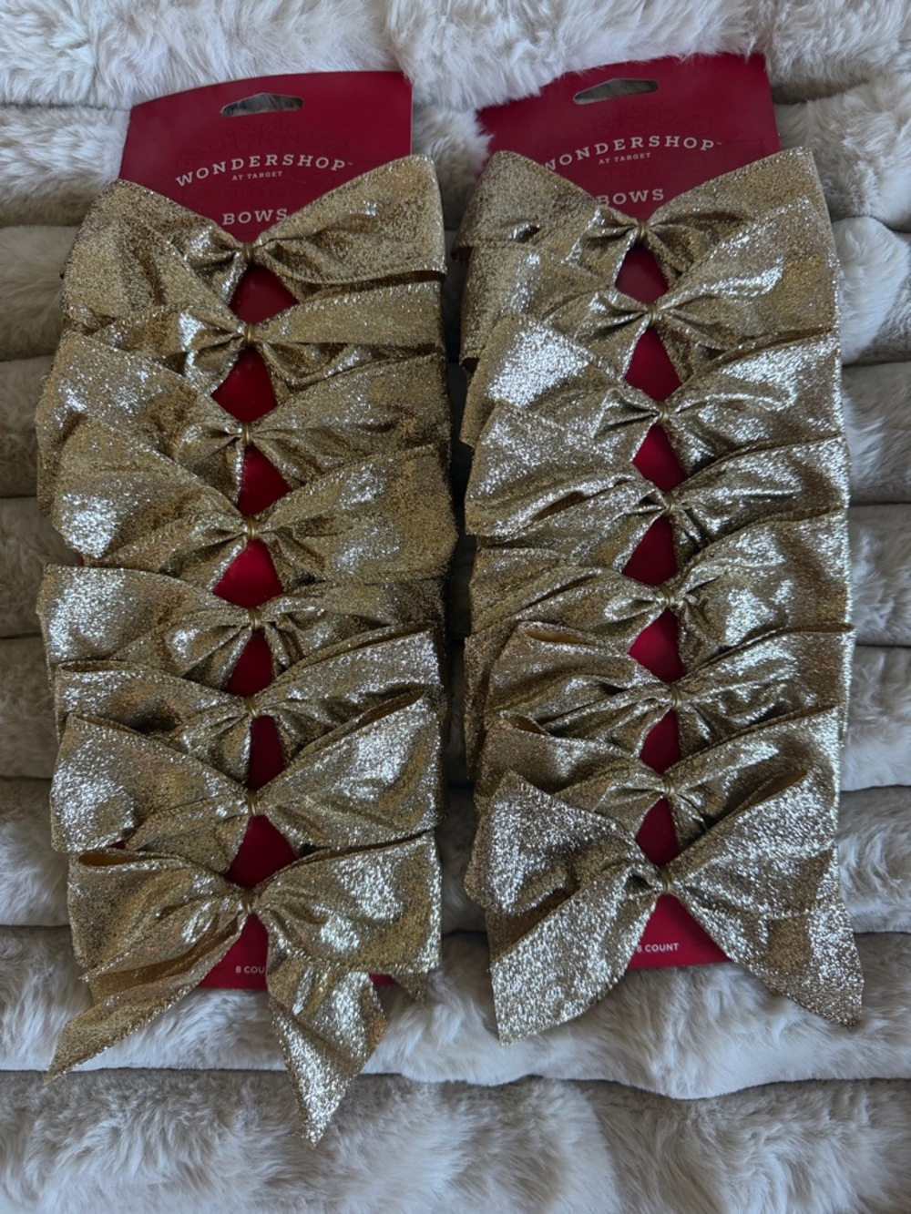 Wondershop Holiday Christmas Bows Gold Glitter Garland Tree 🌲 Decor 16 NEW!